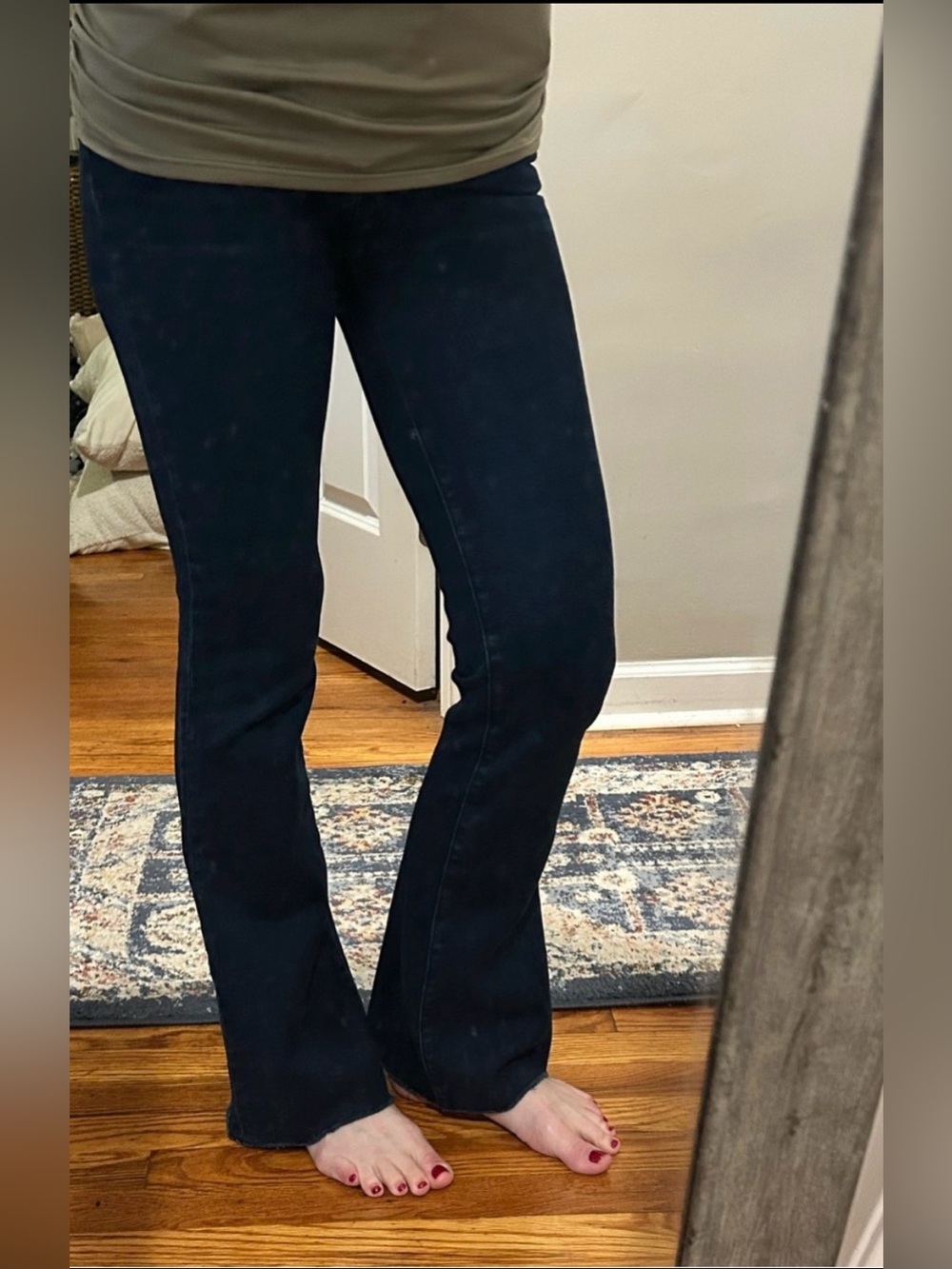 PAIGE Genevieve Dark Blue Flare Stretch Jeans 30” Inseam in Color Novela - Picture 16 of 16